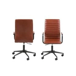 Ferano Bureaustoel Bruin PU Leer