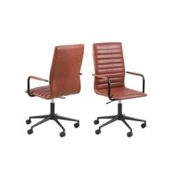 Ferano Bureaustoel Bruin PU Leer