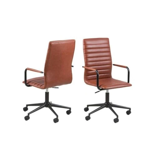 Ferano Bureaustoel Bruin PU Leer