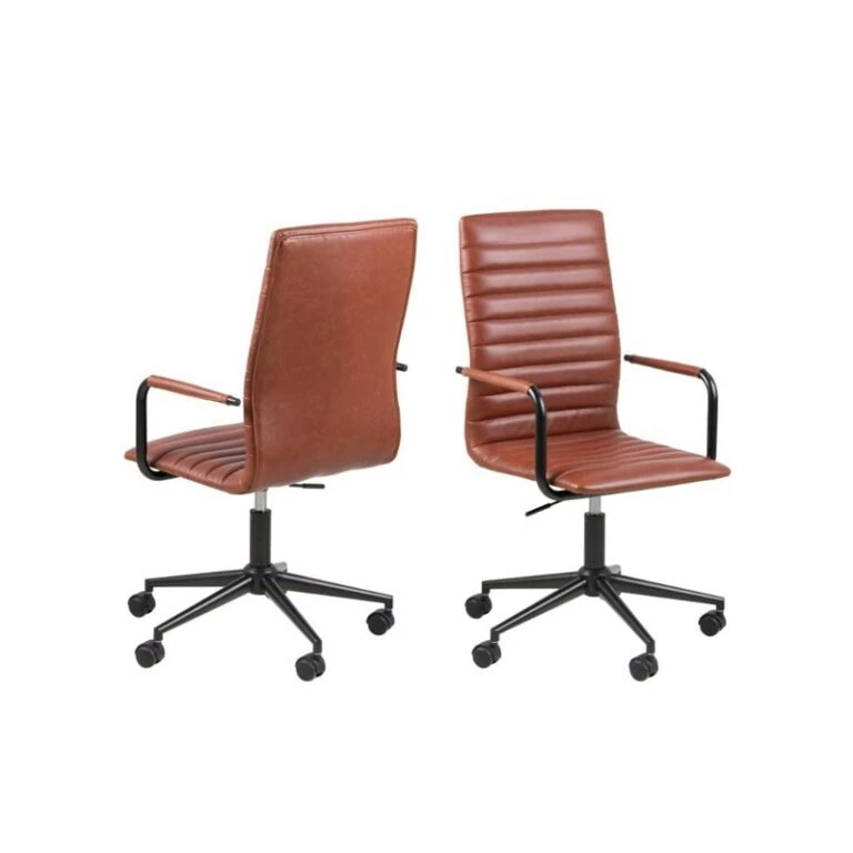 Ferano Bureaustoel Bruin PU Leer