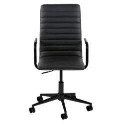 Ferano Bureaustoel Zwart PU Leer