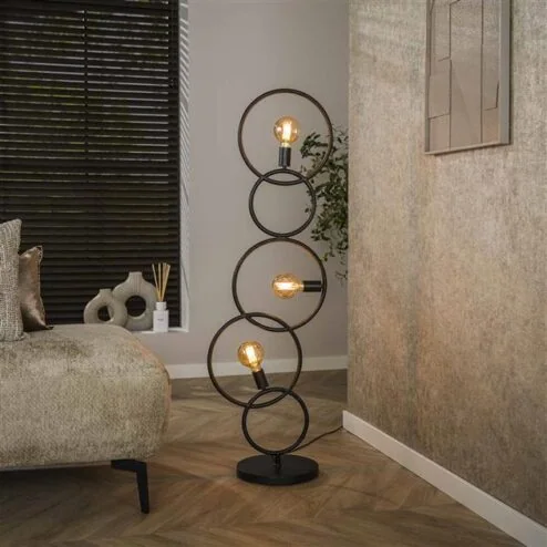 Finn 3-lichts Vloerlamp Artic zwart