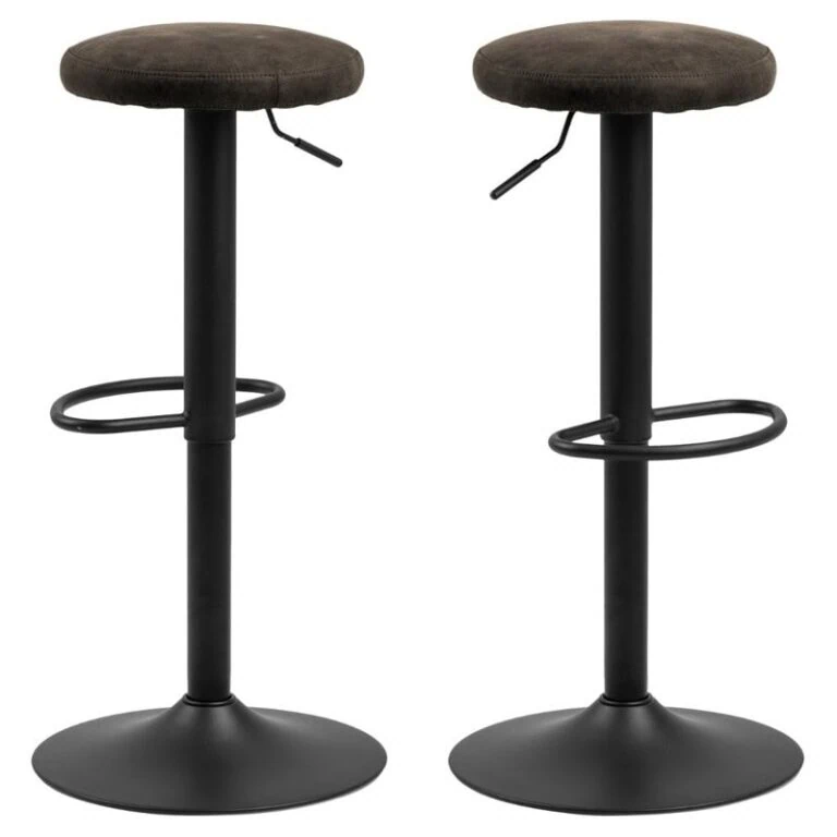 Fiora Barkruk Antraciet/bruin Stof