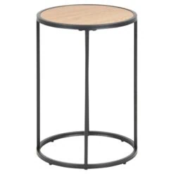 Hektor Bijzettafel Rond Naturel 40cm