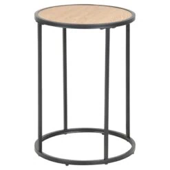 Hektor Bijzettafel Rond Naturel 40cm