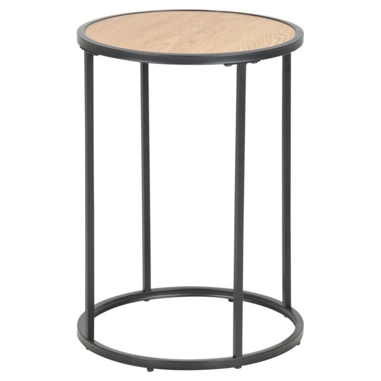 Hektor Bijzettafel Rond Naturel 40cm