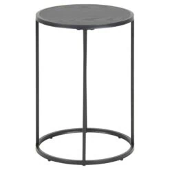Hektor Bijzettafel Rond Zwart 40cm