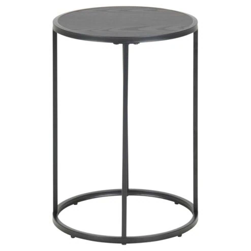 Hektor Bijzettafel Rond Zwart 40cm