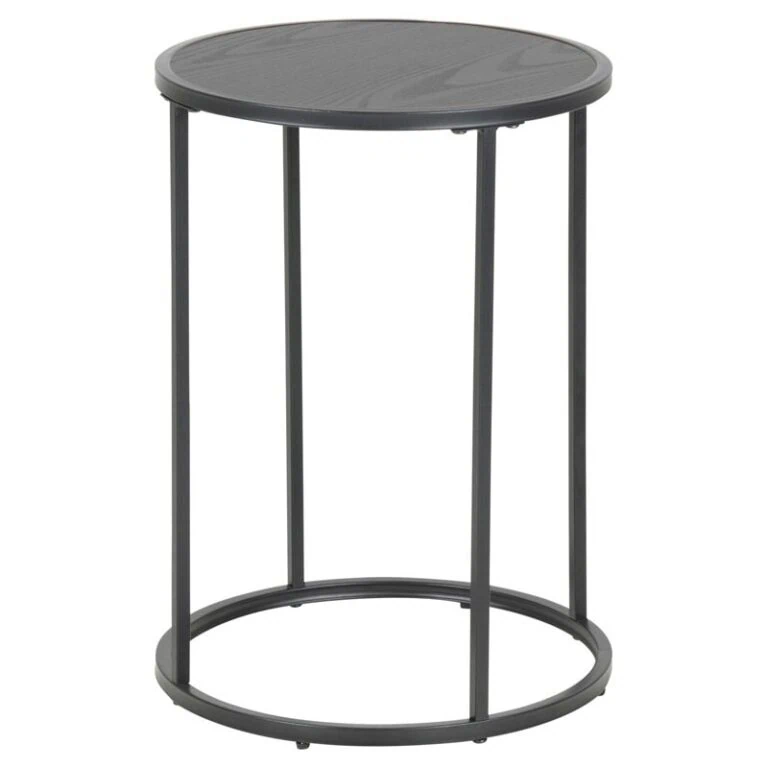 Hektor Bijzettafel Rond Zwart 40cm