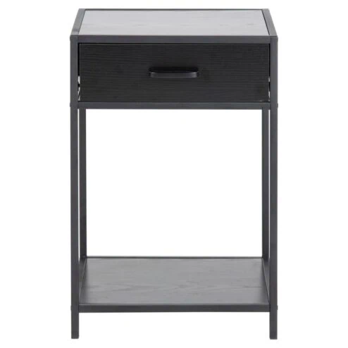 Hektor Nachtkastje Zwart 1 lade 42cm