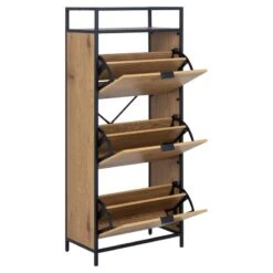 Hektor Schoenenkast 3 lade Naturel 56cm