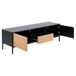 Hektor Tv meubel Zwart/Naturel 140cm