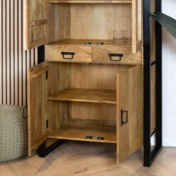 Britt Vitrinekast 1-deur naturel 90cm