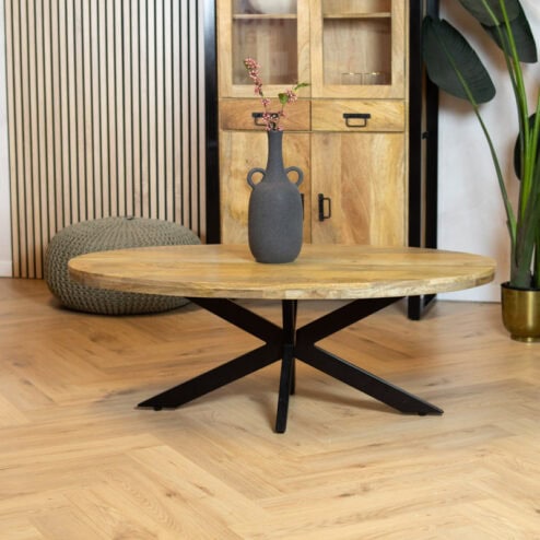 Salontafel Britt mangohout ovaal 130cm