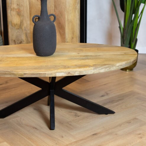 Salontafel Britt mangohout ovaal 130cm