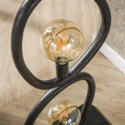 Jane 4-lichts Vloerlamp Artic zwart