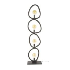 Jane 4-lichts Vloerlamp Artic zwart