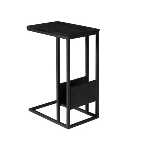 Jonna Bijzettafel Zwart Mangohout 49cm