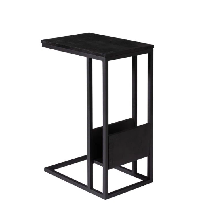 Jonna Bijzettafel Zwart Mangohout 49cm