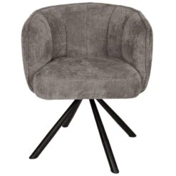 Kivo Draaibare Eetkamerfauteuil Grijs