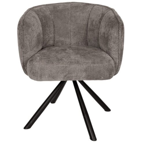 Kivo Draaibare Eetkamerfauteuil Grijs