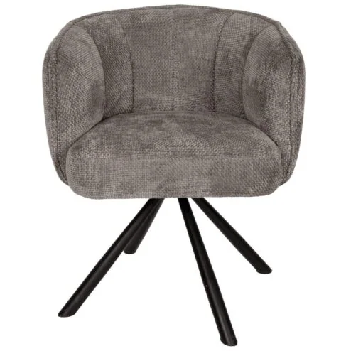 Kivo Draaibare Eetkamerfauteuil Grijs