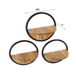 Lazo Wandplanken set van 3 Acacia Naturel