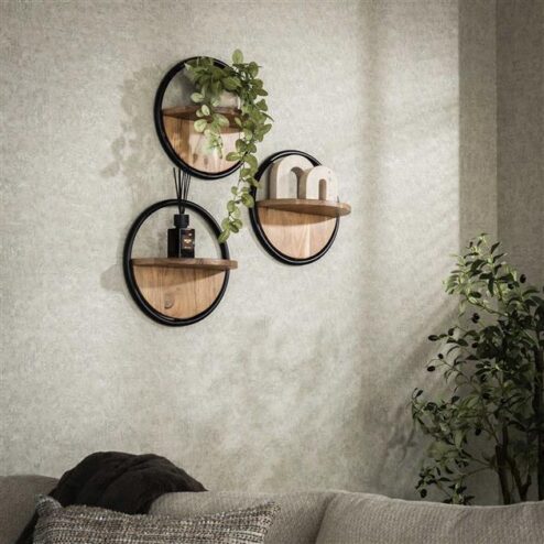 Lazo Wandplanken set van 3 Acacia Naturel