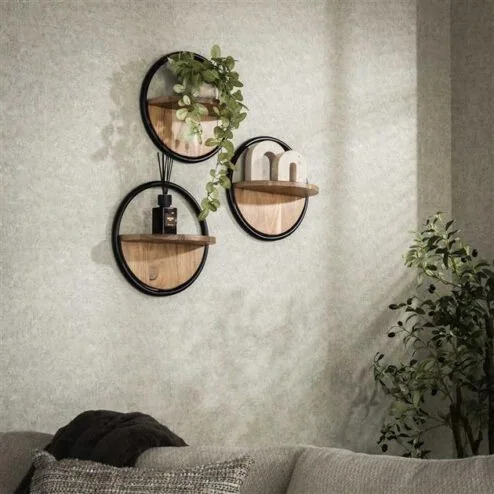 Lazo Wandplanken set van 3 Acacia Naturel