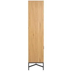 Lexora Vitrinekast Eiken lichtbruin 80cm