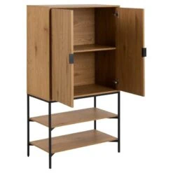 Lexora Wandkast Eiken lichtbruin 80cm