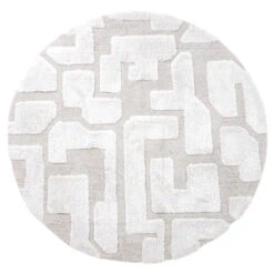 Liana vloerkleed Crème Rond 160x160cm