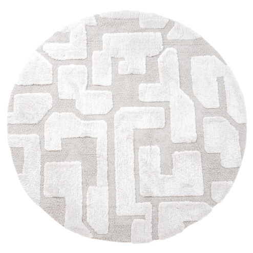 Liana vloerkleed Crème Rond 160x160cm