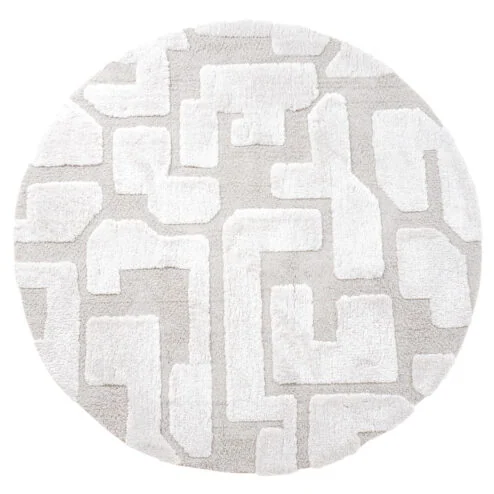 Liana vloerkleed Crème Rond 160x160cm