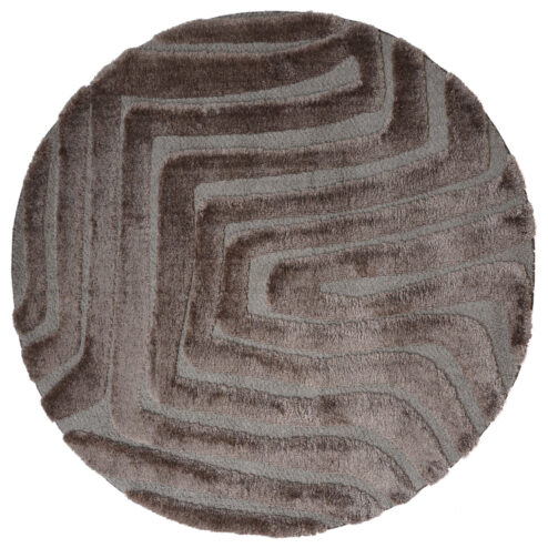 Lima vloerkleed Bruin Rond 160x160cm