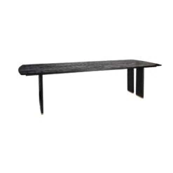 Lior Eettafel Zwart Goudpoot 200cm