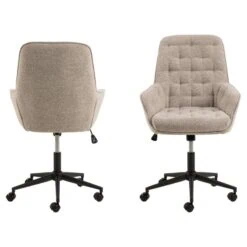 Lucano Bureaustoel Beige Stof