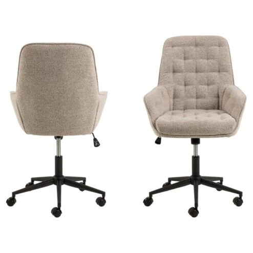 Lucano Bureaustoel Beige Stof