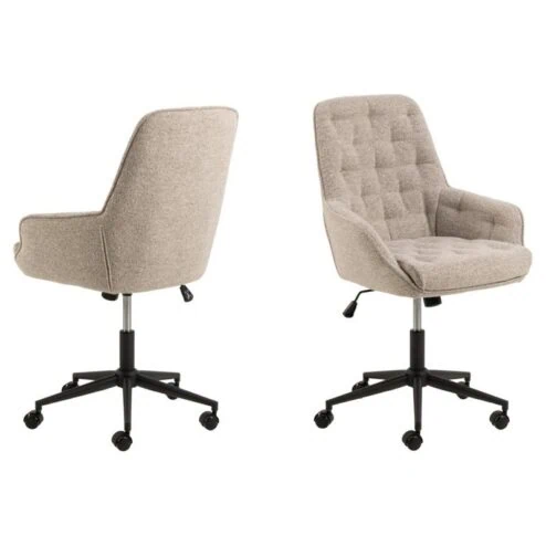 Lucano Bureaustoel Beige Stof