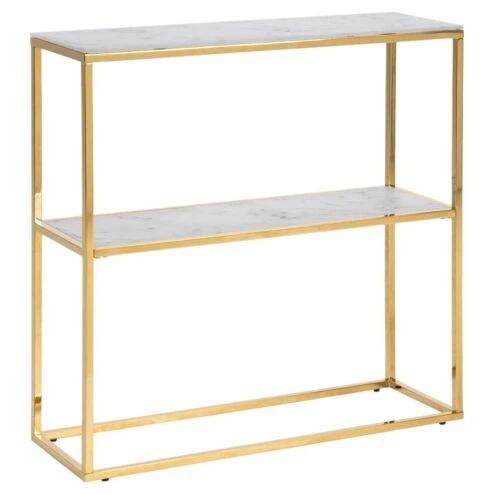 Luvano Sidetable Wit Goud 79cm
