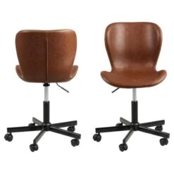 Lysor Bureaustoel Bruin PU Leer