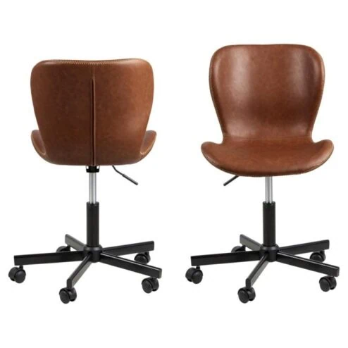 Lysor Bureaustoel Bruin PU Leer