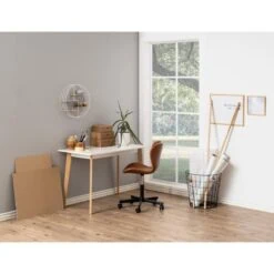 Lysor Bureaustoel Bruin PU Leer