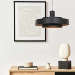 Naro 1-lichts Hanglamp Zwart