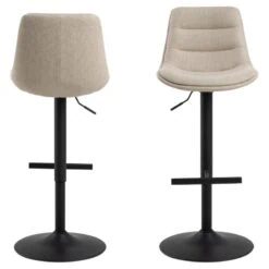 Novaro Barkruk Beige Stof