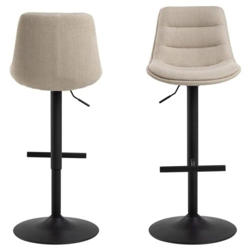 Novaro Barkruk Beige Stof