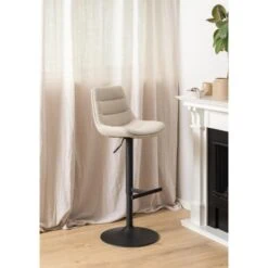 Novaro Barkruk Beige Stof