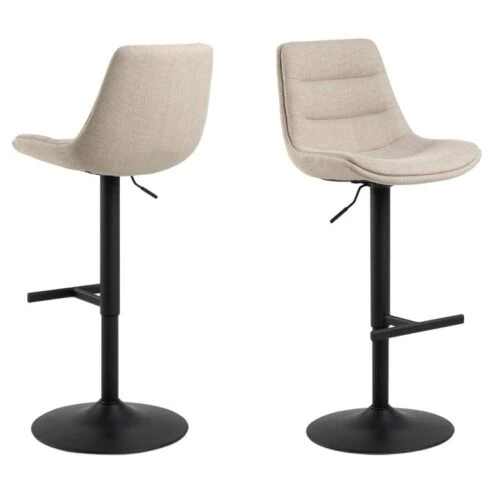 Novaro Barkruk Beige Stof