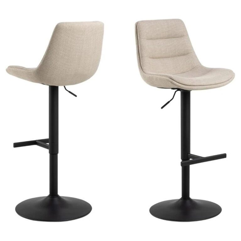 Novaro Barkruk Beige Stof