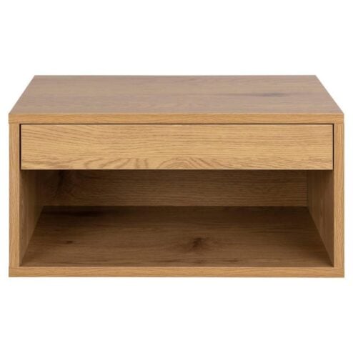 Olira zwevend Nachtkastje Naturel 50cm